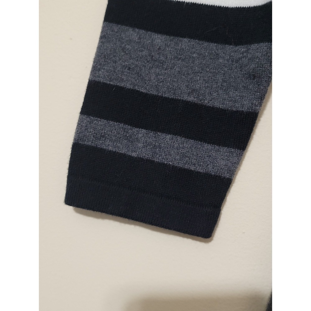 Lauren Ralph Lauren Womens Sweater Dress Size PXS Black Striped Midi Bodycon - Picture 5 of 11